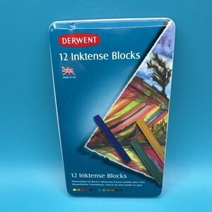Derwent Inktense Art Ink Blocks Watersoluble Watercolor Drawing Sketching Set 12